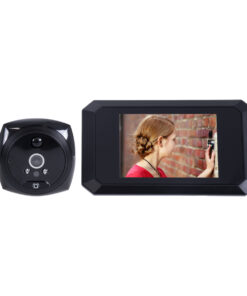 Alternative view of GloboStar® 86063 Επαναφορτιζόμενη Ψηφιακή Έξυπνη Camera Εξώπορτας 90° Μοιρών με Έγχρωμη Οθόνη 4.1" Inches - USB - Νυχτερινή Όραση με LED IR - Κουδούνι - Μαύρο