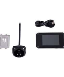 GloboStar® 86063 Επαναφορτιζόμενη Ψηφιακή Έξυπνη Camera Εξώπορτας 90° Μοιρών με Έγχρωμη Οθόνη 4.1" Inches - USB - Νυχτερινή Όραση με LED IR - Κουδούνι - Μαύρο 17 86063 9