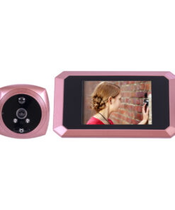 Alternative view of GloboStar® 86064 Επαναφορτιζόμενη Ψηφιακή Έξυπνη Camera Εξώπορτας 90° Μοιρών με Έγχρωμη Οθόνη 4.1" Inches - USB - Νυχτερινή Όραση με LED IR - Κουδούνι - Ροζ