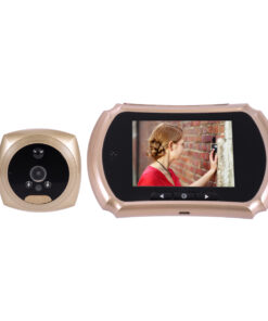 Alternative view of GloboStar® 86066 Επαναφορτιζόμενη Ψηφιακή Έξυπνη Camera Εξώπορτας 90° Μοιρών με Έγχρωμη Οθόνη 3.5" Inches - USB - Νυχτερινή Όραση με LED IR - Κουδούνι - Χρυσό