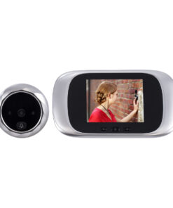 Alternative view of GloboStar® 86067 Επαναφορτιζόμενη Ψηφιακή Έξυπνη Camera Εξώπορτας 90° Μοιρών με Έγχρωμη Οθόνη 2.8" Inches - USB - Νυχτερινή Όραση με LED IR - Κουδούνι - Ασημί