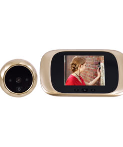 Alternative view of GloboStar® 86068 Επαναφορτιζόμενη Ψηφιακή Έξυπνη Camera Εξώπορτας 90° Μοιρών με Έγχρωμη Οθόνη 2.8" Inches - USB - Νυχτερινή Όραση με LED IR - Κουδούνι - Χρυσό