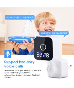 GloboStar® 86082 Επιτοίχια Κάμερα Πρίζας WiFi HD 1080P 350° Διπλή Κατέυθυνση Ομιλίας & Ανιχνευτή Κίνησης - Απομακρυσμένος Έλεγχος IP20 - Μαύρο - Μ6 x Π5.5 x Υ16cm - 2 Χρόνια Εγγύηση 21 86082 10