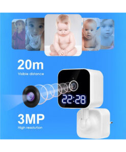 GloboStar® 86082 Επιτοίχια Κάμερα Πρίζας WiFi HD 1080P 350° Διπλή Κατέυθυνση Ομιλίας & Ανιχνευτή Κίνησης - Απομακρυσμένος Έλεγχος IP20 - Μαύρο - Μ6 x Π5.5 x Υ16cm - 2 Χρόνια Εγγύηση 22 86082 11