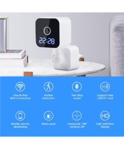 GloboStar® 86082 Επιτοίχια Κάμερα Πρίζας WiFi HD 1080P 350° Διπλή Κατέυθυνση Ομιλίας & Ανιχνευτή Κίνησης - Απομακρυσμένος Έλεγχος IP20 - Μαύρο - Μ6 x Π5.5 x Υ16cm - 2 Χρόνια Εγγύηση 18 86082 7