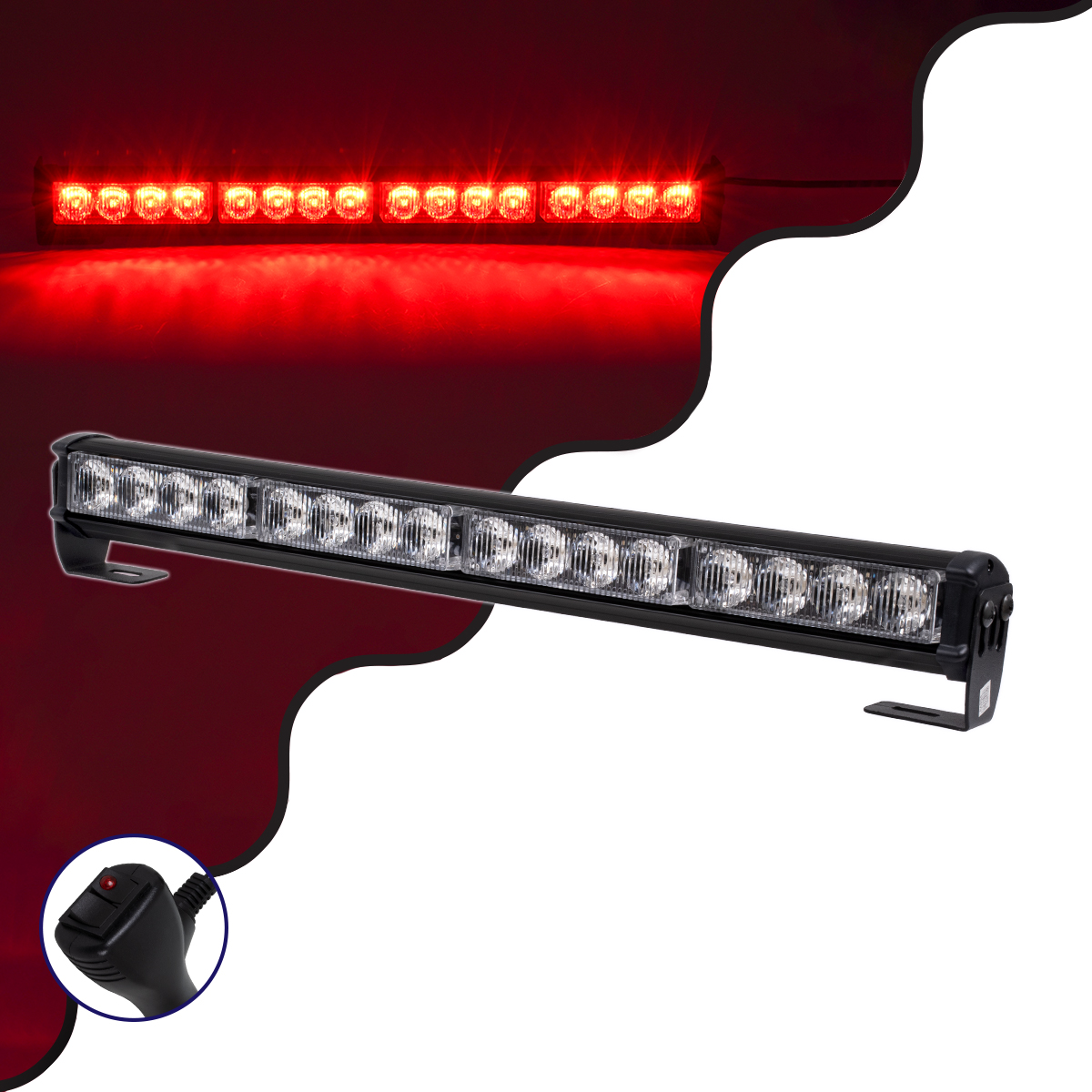 GloboStar® 85272 PRO Series Μπάρα Σήμανσης Οχήματος Πυροσβεστικής για Αυτοκίνητα & Φορτηγά 16 Προγραμμάτων Φωτισμού STROBE LED SMD 3030 32W DC 10-30V Αδιάβροχη IP66 Κόκκινο 3 GloboStar® GloboStar® 85272 PRO Series Μπάρα Σήμανσης Οχήματος Πυροσβεστικής για Αυτοκίνητα & Φορτηγά 16 Προγραμμάτων Φωτισμού STROBE LED SMD 3030 32W DC 10-30V Αδιάβροχη IP66 Κόκκινο