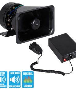 GloboStar® GloboStar® 85699 Τηλεβόας - Ντουντούκα - Σειρήνα - Κόρνα Αυτοκινήτου με 7 Προγράμματα Ήχητικών Εφέ Αστυνομίας - Πυροσβεστικής - Security με Μικρόφωνο - 200W 300db DC 12V Αδιάβροχο IP65