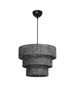 GloboStar® GLOBOSTAR® LEVEL 203-0276 Μοντέρνο Κρεμαστό Φωτιστικό Οροφής με Ντουί 1 x E27 AC 220-240V IP20 - Γκρι - Μ38 x Π38 x Υ30cm