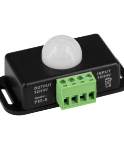 GloboStar® GLOBOSTAR® SENSORE 70743 Ανιχνευτής PIR / Αισθητήρας Κίνησης 180° DC 12-24V 6A 144W Max IP20 - Μ7.6 x Π4.5 x Υ3.3cm - 2 Χρόνια Εγγύηση