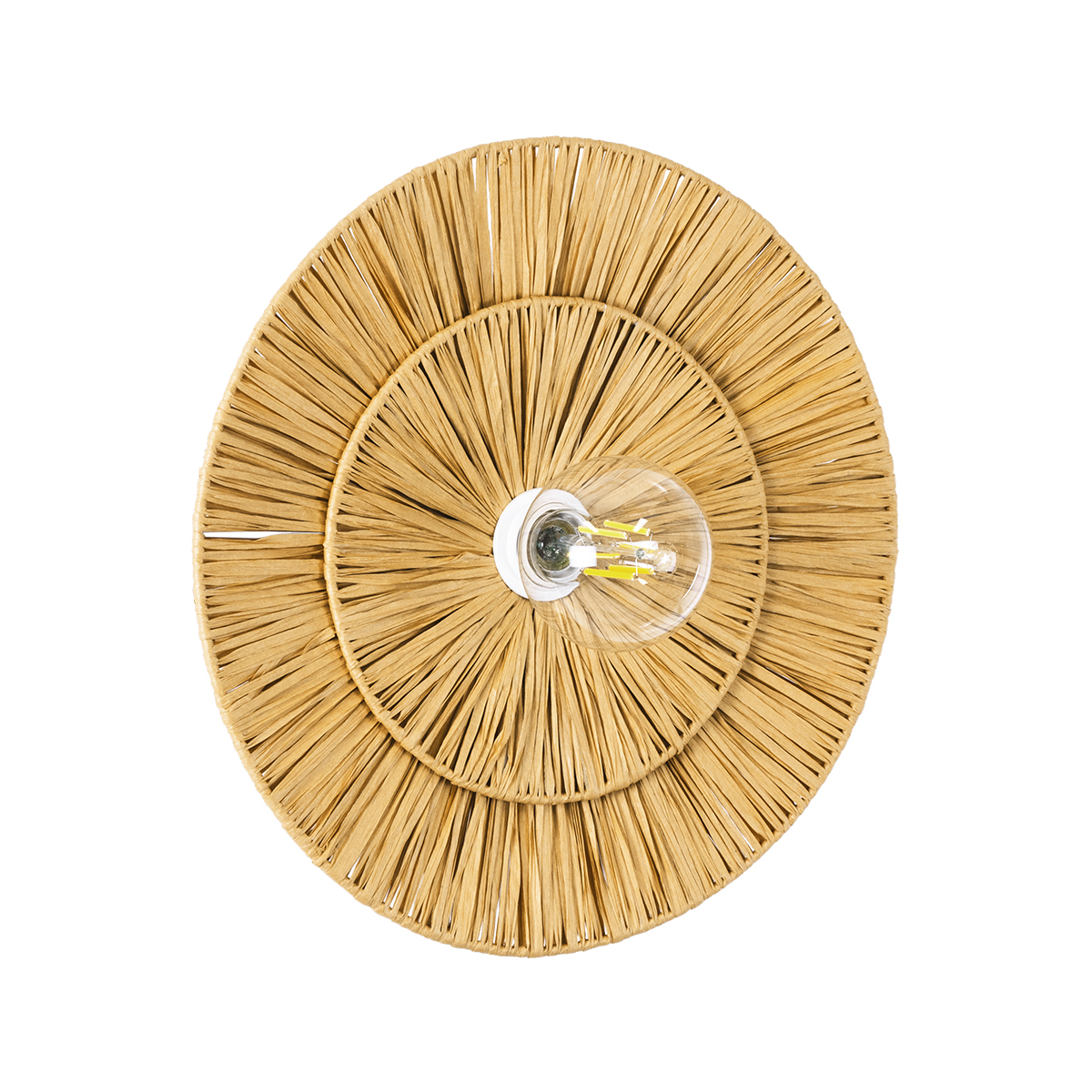 GloboStar® COLOMBO 02284 Boho Επιτοίχιο Φωτιστικό Απλίκα Μονόφωτο 1 x E27 IP20 Μπεζ Raffia - Μ40 x Π40 x Υ9cm 3 GloboStar® GloboStar® COLOMBO 02284 Boho Επιτοίχιο Φωτιστικό Απλίκα Μονόφωτο 1 x E27 IP20 Μπεζ Raffia - Μ40 x Π40 x Υ9cm