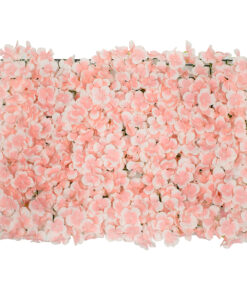 GloboStar® GloboStar® 78325 Συνθετικό Πάνελ Λουλουδιών - Κάθετος Κήπος Ορτανσία Ροζ/Απαλό Ροζ Μ60 x Υ40 x Π5cm