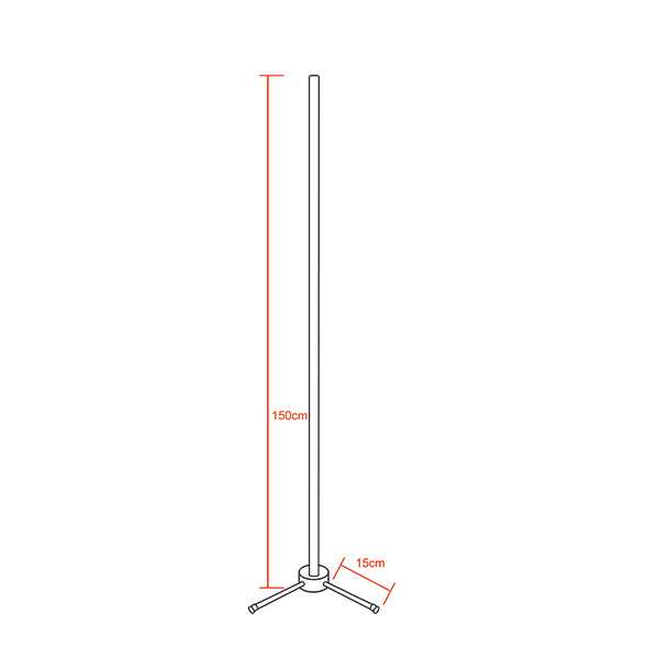 Μοντέρνο Minimal Επιδαπέδιο Μαύρο Φωτιστικό 150cm LED 24 Watt με Ασύρματο Χειριστήριο 2.4G RF & Dimmer RGBW+WW Πολύχρωμο Digital Magic Dot Pixel GloboStar ALIEN Design GLOBO-150-11 2 GloboStar® Μοντέρνο Minimal Επιδαπέδιο Μαύρο Φωτιστικό 150cm LED 24 Watt με Ασύρματο Χειριστήριο 2.4G RF & Dimmer RGBW+WW Πολύχρωμο Digital Magic Dot Pixel GloboStar ALIEN Design GLOBO-150-11