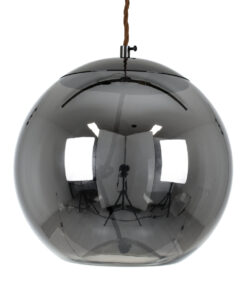 GloboStar® GLOBOSTAR® ΑΧΤΟΝ 00749 Μοντέρνο Κρεμαστό Φωτιστικό Οροφής LED 7W 500lm 180° AC 220-240V IP20 Θερμό Λευκό 2700K - Sanan SMD Chip - Μαύρο & Μαύρο Φιμέ - Μ30 x Π30 x Υ30cm - 2 Χρόνια Εγγύηση