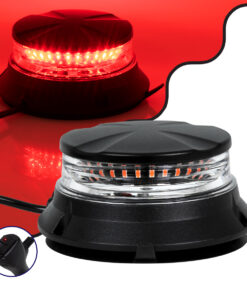GloboStar® GloboStar® 85168 PRO Series Φάρος Σήμανσης Οχήματος Πυροσβεστικής για Αυτοκίνητα & Φορτηγά 6 Προγραμμάτων Φωτισμού STROBE LED SMD 3030 48W DC 10-30V Αδιάβροχος IP66 Κόκκινο