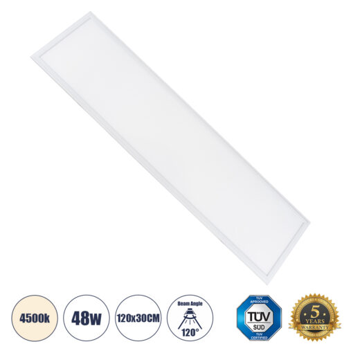 GloboStar® GloboStar® 60213 Χωνευτό LED Panel Milky Super Slim 120x30cm 48W 4560lm 120° CRI≥80Ra UGR