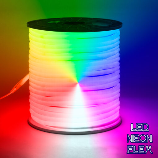 GloboStar® GloboStar® 70598 TUBE 360° Degree Neon Flex Epistar LED SMD 5050 1m 18W/m 60LED/m 1260lm/m 360° DC 230V Αδιάβροχη IP68 RGB Dimmable
