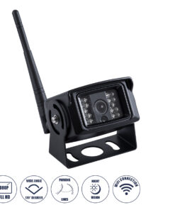 GloboStar® GloboStar® 86071 WiFi Έγχρωμη Κάμερα 1800P HD Οπισθοπορείας Αυτοκινήτου-Φορτηγού DC 12-24V 120° με Parking Lines Αδιάβροχη IP68 - Μαύρο