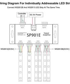 LED Digital RGB Ενισχυτής Σήματος SP901E LED Pixel WS2812B WS2811 SPI Signal Amplifier Repeater 10000 IC Professional Series 5v - 12v - 24v GloboStar 88774 11 88774 5