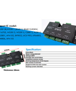 LED Digital RGB Ενισχυτής Σήματος SP901E LED Pixel WS2812B WS2811 SPI Signal Amplifier Repeater 10000 IC Professional Series 5v - 12v - 24v GloboStar 88774 14 88774 8