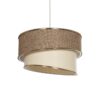 GloboStar® GLOBOSTAR® SONIA 203-0121 Μοντέρνο Κρεμαστό Φωτιστικό Οροφής με Ντουί 1 x E27 AC 220-240V IP20 - Μπεζ & Χρυσό - Μ30 x Π30 x Υ24cm