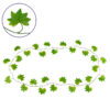 GloboStar® GloboStar® 78116 Τεχνητό Κρεμαστό Φυτό Διακοσμητική Γιρλάντα Λουλουδιών με 30 Πράσινα Φύλλα Σφενδάμης M20 x Π20 x Υ220cm