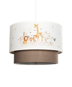 GloboStar® GLOBOSTAR® GIRAFFE 204-0008 Παιδικό Κρεμαστό Φωτιστικό Οροφής με Ντουί 1 x E27 AC 220-240V IP20 - Πολύχρωμο - Μ30 x Π30 x Υ24cm