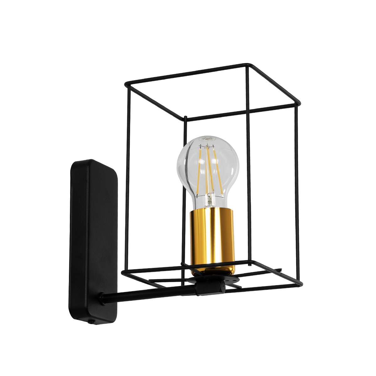 GloboStar® CYRA 203-0012 Μοντέρνο Επιτοίχιο Φωτιστικό Απλίκα Μονόφωτο 1 x E27 IP20 Μαύρο & Χρυσό Μέταλλο - Μ14 x Π21 x Υ22cm 2 GloboStar® GloboStar® CYRA 203-0012 Μοντέρνο Επιτοίχιο Φωτιστικό Απλίκα Μονόφωτο 1 x E27 IP20 Μαύρο & Χρυσό Μέταλλο - Μ14 x Π21 x Υ22cm