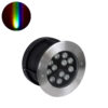 GloboStar® GLOBOSTAR® UNDERWATER-TUNI 90422 Υποβρύχιο Χωνευτό Σποτ για Σιντριβάνια/Πισίνες LED 12W 1020lm 30° DC 24V Αδιάβροχο IP68 RGBW DMX512 Dimmable - Ανοξείδωτο Ατσάλι 304 - Φ18 x Υ11cm - Q17.5 - 3 Χρόνια Εγγύηση