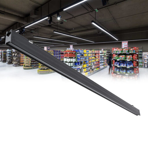 GloboStar® GloboStar® MARKET 61022-S Γραμμικό Φωτιστικό Οροφής Linear LED 18W 2170lm 60° AC 220-240V Μ120 x Π2 x Υ4cm Θερμό Λευκό 2700K - Μαύρο - 3 Years Warranty