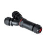 GloboStar® GloboStar® FAST-CONNECT 69918 Τριπλός Υ Αδιάβροχος IP68 Σύνδεσμος Ταχείας Σύνδεσης & Διακλάδωσης Καλωδίων - 1 x Είσοδος & 2 x Έξοδος - Εσωτερική Τριπλή Κλέμα με Συμβατή Διατομή Καλωδίων 3 x 0.5mm² έως 3 x 4mm² - 450V 24A Max - Μ13.5 x Π7.5 x Υ3cm - Μαύρο - 5 Years Warranty