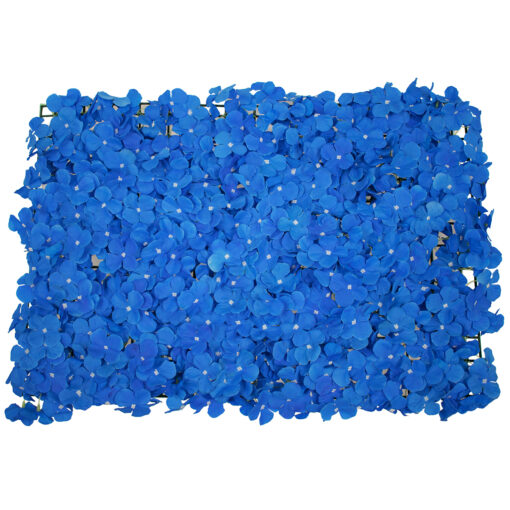 GloboStar® GloboStar® 78328 Συνθετικό Πάνελ Λουλουδιών - Κάθετος Κήπος Ορτανσία Μπλε Μ60 x Υ40 x Π5cm