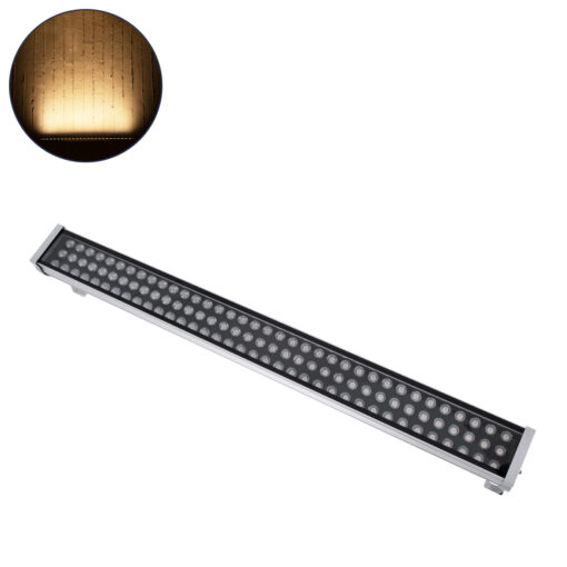 GloboStar® GLOBOSTAR® WASHER-GAIA 90217 Μπάρα Φωτισμού Wall Washer LED 216W 19440lm 10° DC 24V Αδιάβροχο IP67 Θερμό Λευκό 2700K Dimmable - Ασημί - Μ100 x Π10.2 x Υ9.5cm - 3 Χρόνια Εγγύηση