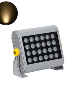 GloboStar® GLOBOSTAR® FLOOD-HENA 90638 Προβολέας Σποτ Wall Washer LED 24W 2160lm 30° AC 220-240V Αδιάβροχο IP65 Θερμό Λευκό 2700K - Γκρι Ανθρακί - Μ22.5 x Π6 x Υ16.5cm - 3 Χρόνια Εγγύηση