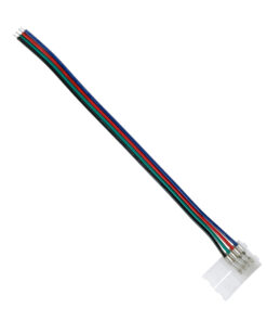 GloboStar® GloboStar® 70730 Μονός Connector Ατερμάτιστος με 15cm Καλώδιο για Όλες τις RGB Ταινίες LED 10mm