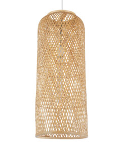 GloboStar® GLOBOSTAR® CALERO 01711 Boho Κρεμαστό Φωτιστικό Οροφής με Ντουί 1 x E27 AC 220-240V IP20 - Μπεζ - Μ30 x Π30 x Υ70cm