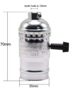 Alternative view of Vintage Industrial Retro E27 Χρυσό Ντουί με Διακόπτη DIY GloboStar 90016