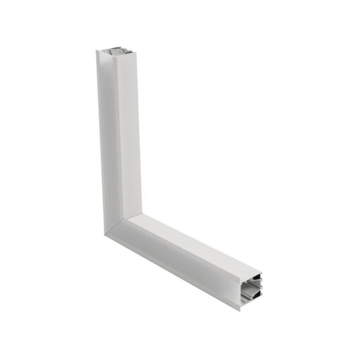 GloboStar® GLOBOSTAR® ALP-CORNER-SIDE90 RECESSA 61788 Χωνευτό Προφίλ Αλουμινίου Γωνία με Λευκό Γαλακτερό Πατητό Κάλυμμα για Ταινίες LED IP20 - Λευκό Ματ - Μ30 x Π3.5 x Υ4cm