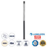 GloboStar® GloboStar® CANCUN 61510 Urban Light Φωτιστικό Πάρκου - Πλατείας - Κήπου Ύψους 3.5 μέτρων LED 40W 5440lm 60° AC100-240VAC IP67 IK09 - D15.5 x H350cm - Anthracite Grey - Φυσικό Λευκό 4000K - LUMILEDS - MEAN WELL DRIVER - 5 Years Warranty