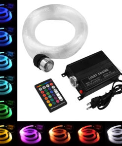 GloboStar® GLOBOSTAR® LUMOFIBRA 79614 Σύστημα Οπτικής Ίνας με RF Ασύρματο Χειριστήριο με 280 Οπτικές Ίνες Φ1mm Μήκους 2 Μέτρων LED 16W 1600lm 1° AC 220-240V IP20 Πολύχρωμο RGBW - Μ11.5 x Π9.5 x Υ5.5cm - 2 Χρόνια Εγγύηση