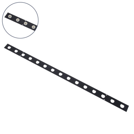 GloboStar® GloboStar® 90237 Μεταλλικο Καλυμμα 1 Μέτρου 15 Τεμαχίων για Ψηφιακή Αλυσίδα Γιρλάντα 20 Σποτ LED με Κωδικό 90140 Μαύρο Μ100 x Π4.7 x Υ1cm