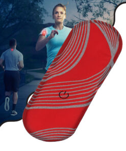 GloboStar® GloboStar® 79074 Μαγνητικό Clip Ασφαλείας Φωσφοριζέ Αντανακλαστικό για Ποδηλάτες & Runners με Φωτεινή Σήμανση LED & Μπαταρία CR2032 - Αδιάβροχο IP65 Κόκκινο Φωσφοριζέ