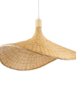 GloboStar® GLOBOSTAR® CUBA 01719 Boho Κρεμαστό Φωτιστικό Οροφής με Ντουί 1 x E27 AC 220-240V IP20 - Μπεζ - Μ53 x Π53 x Υ30cm