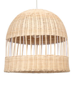 GloboStar® GLOBOSTAR® LUCIA 01725 Boho Κρεμαστό Φωτιστικό Οροφής με Ντουί 1 x E27 AC 220-240V IP20 - Μπεζ - Μ40 x Π40 x Y34cm