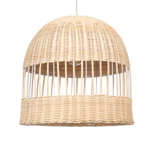 GloboStar® GLOBOSTAR® LUCIA 01725 Boho Κρεμαστό Φωτιστικό Οροφής με Ντουί 1 x E27 AC 220-240V IP20 - Μπεζ - Μ40 x Π40 x Y34cm