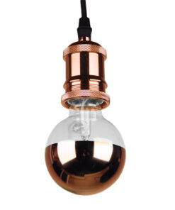 GloboStar® GLOBOSTAR® SUSPENS 90012 Μοντέρνο Κρεμαστό Φωτιστικό Οροφής με Ντουί 1 x E27 AC 220-240V IP20 - Μαύρο & Χάλκινο - Μ10 x Π10 x Υ88cm