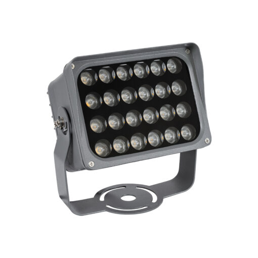 GloboStar® GLOBOSTAR® FLOOD-XENA 90127 Προβολέας Σποτ Wall Washer LED 24W 2520lm 10° AC 220-240V Αδιάβροχο IP65 Πορτοκαλί 2200K - Γκρι Ανθρακί - Μ18 x Π13.5 x Υ18cm - 3 Χρόνια Εγγύηση