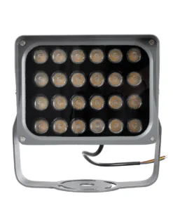 GLOBOSTAR® FLOOD-XENA 90128 Προβολέας Σποτ Wall Washer LED 24W 2640lm 10° AC 220-240V Αδιάβροχο IP65 Θερμό Λευκό 2700K - Γκρι Ανθρακί - Μ18 x Π13.5 x Υ18cm - 3 Χρόνια Εγγύηση 11 90128 4