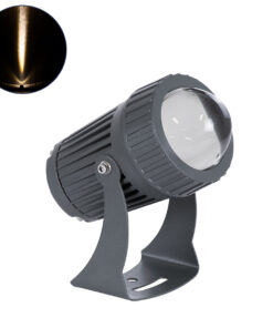 GloboStar® GLOBOSTAR® SPOT-FENIA 90135 Αρχιτεκτονικό Σποτ Φωτισμου LED 10W 1100lm 5° DC 24V Αδιάβροχο IP65 Θερμό Λευκό 2700K Dimmable - Γκρι Ανθρακί - Μ7 x Π7 x Υ12cm - 3 Χρόνια Εγγύηση