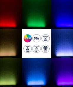 GLOBOSTAR® WASHER-FAIA 90185 Μπάρα Φωτισμού Wall Washer με Αντιθαμβωτική Γρίλια LED 36W 3780lm 30° DC 24V Αδιάβροχο IP65 Πολύχρωμο RGBW Dimmable DMX512 - Γκρι Ανθρακί - Μ100 x Π4 x Υ5cm - 3 Χρόνια Εγγύηση 22 90185 9