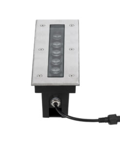 GLOBOSTAR® UNDERGROUND-REMVI 90190 Χωνευτή Μπάρα Φωτισμού Wall Washer LED 9W 990lm 10° DC 24V Αδιάβροχο IP68 Θερμό Λευκό 2700K Dimmable - Ανοξείδωτο Ατσάλι 304 - Μ30 x Π9 x Υ8.5cm / Q28.5 x 7.5cm - 3 Χρόνια Εγγύηση 11 90190 3